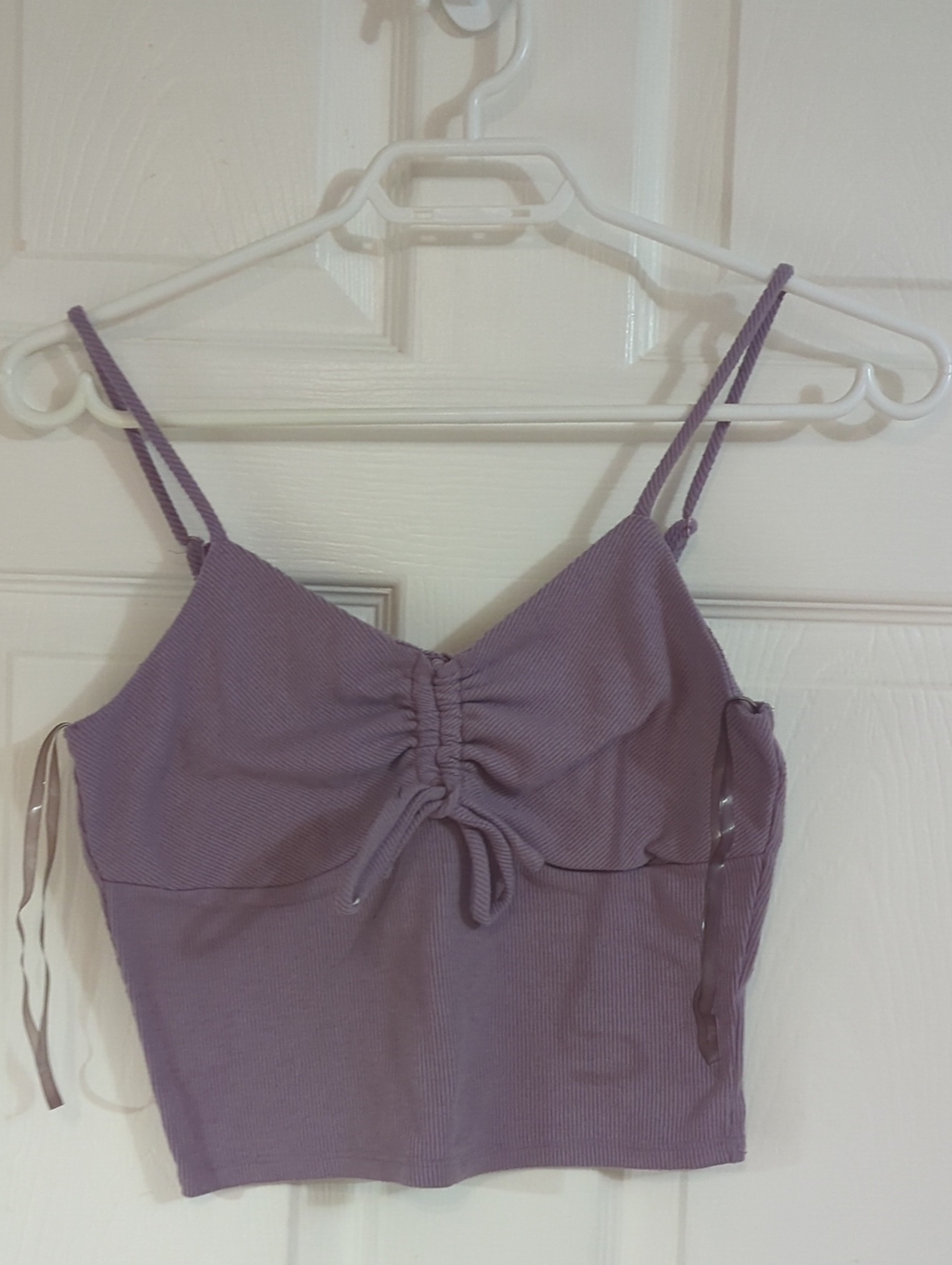 Active USA Lavender Ribbed Cropped Tank